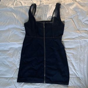 Denim Front Zip Dress